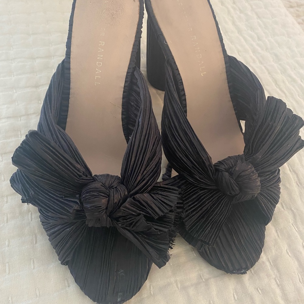 Black Loeffler Randall Knot Heels Size 8